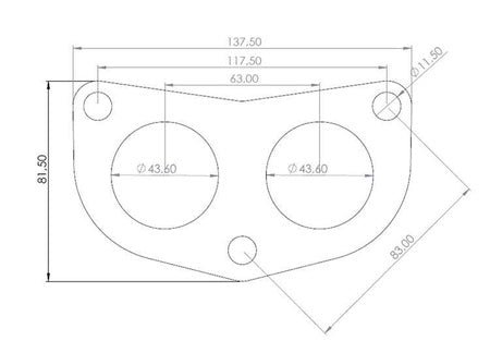 Junta de escape Meio para Honda Civic Série D 4-2-1